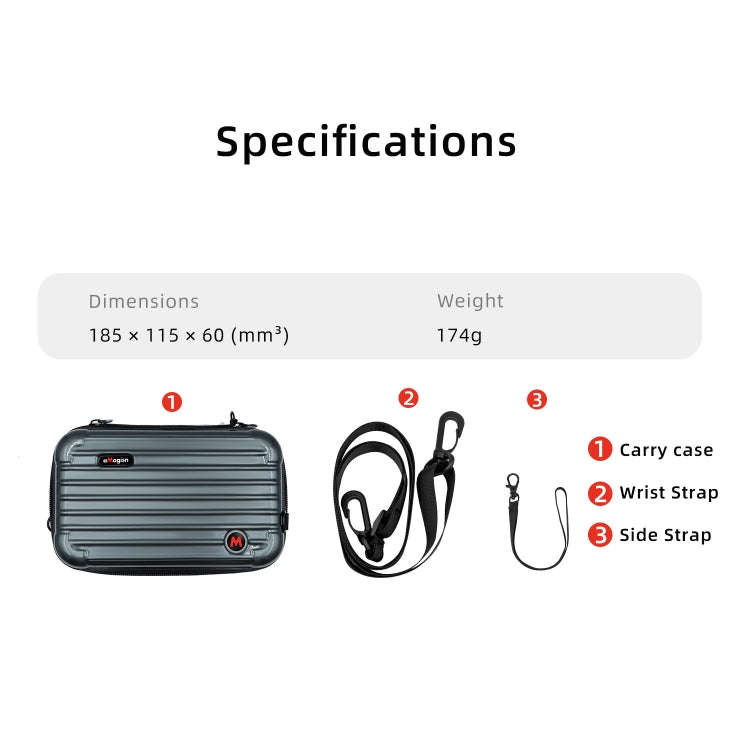 For DJI Osmo Action 4 / 3 aMagisn Small Organizer Bag Sports Camera Protective Accessories(Deep G...