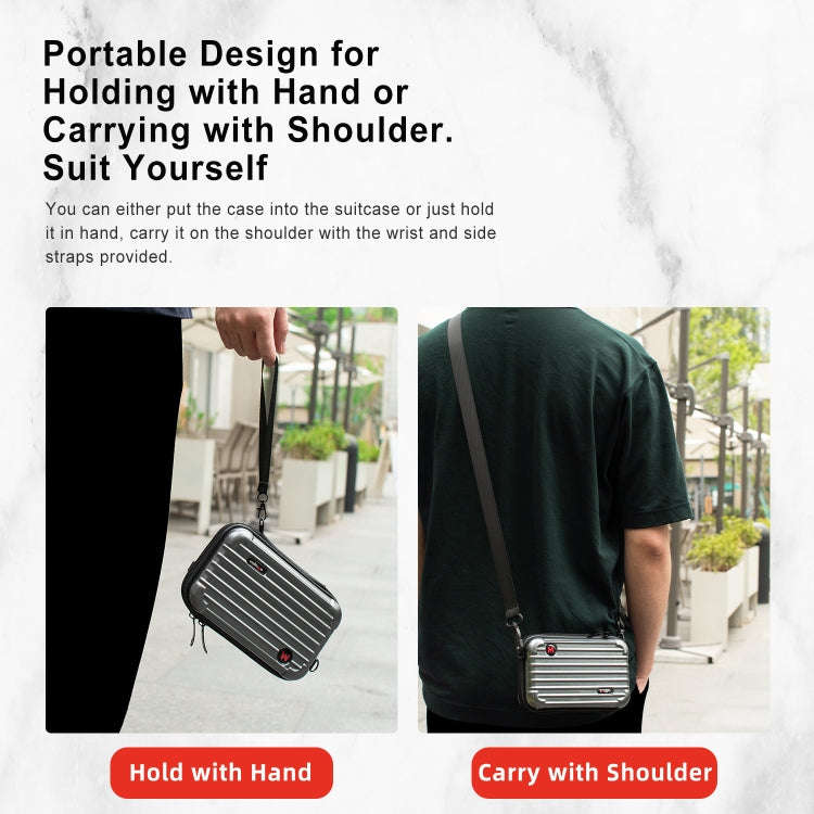 For DJI Osmo Action 4 / 3 aMagisn Small Organizer Bag Sports Camera Protective Accessories(Deep G...