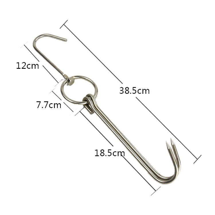 Stainless Steel Double Ring Duck Cooker Hanger Outdoor Barbecue Hanging Hook Stand, Specs: 6 Cent...