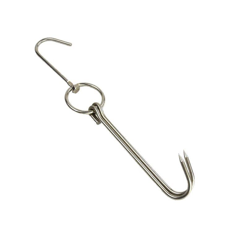 Stainless Steel Double Ring Duck Cooker Hanger Outdoor Barbecue Hanging Hook Stand, Specs: 6 Cent...