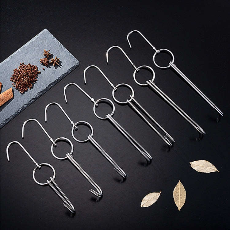 Stainless Steel Double Ring Duck Cooker Hanger Outdoor Barbecue Hanging Hook Stand, Specs: 6 Cent...