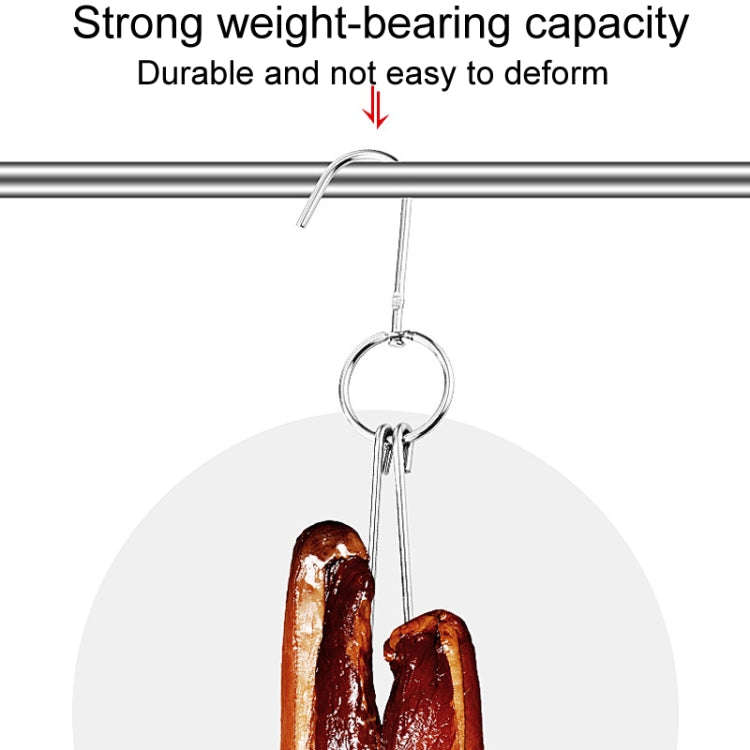 Stainless Steel Double Ring Duck Cooker Hanger Outdoor Barbecue Hanging Hook Stand, Specs: 6 Cent...