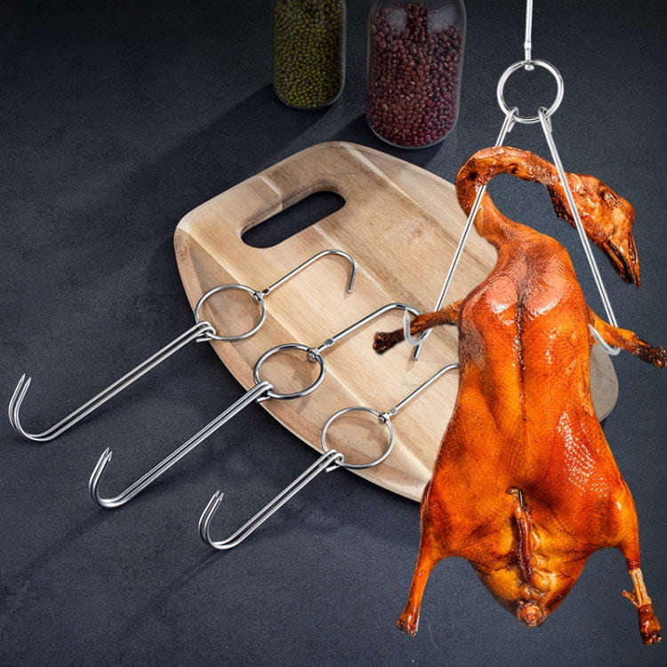 Stainless Steel Double Ring Duck Cooker Hanger Outdoor Barbecue Hanging Hook Stand, Specs: 6 Cent...