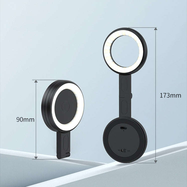 Cell Phone Magnetic Fill Light Portable Photo Pocket Lamp(Black)