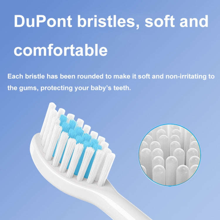 USB Charging Fully Automatic Ultrasonic Cartoon Children Electric Toothbrush, Color: White with 6...