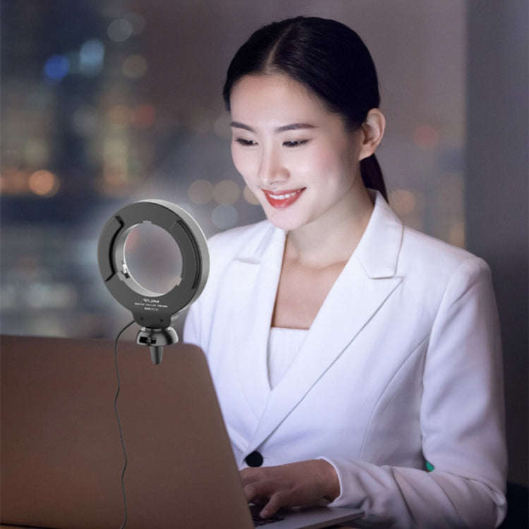 YRing48 4-Inch 48LEDs Laptop Camera Video Conference Live Beauty Ring Fill Light, Spec: Clip Set
