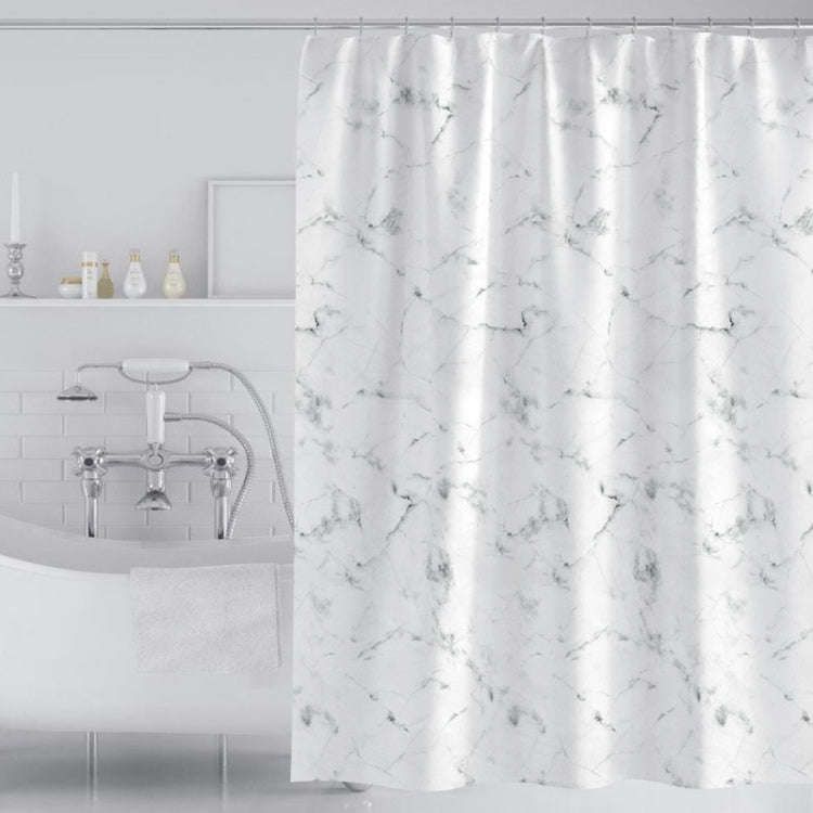 180x200cm Thickened Waterproof Moldproof Shower Curtain Simple Bathroom Hotel Curtain With Hooks(...