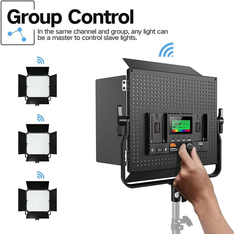 Pixel K80 RGB 45W 2600-10000K 552 LEDs Photography Fill Light Panel Lamp With LCD Display,US Plug...