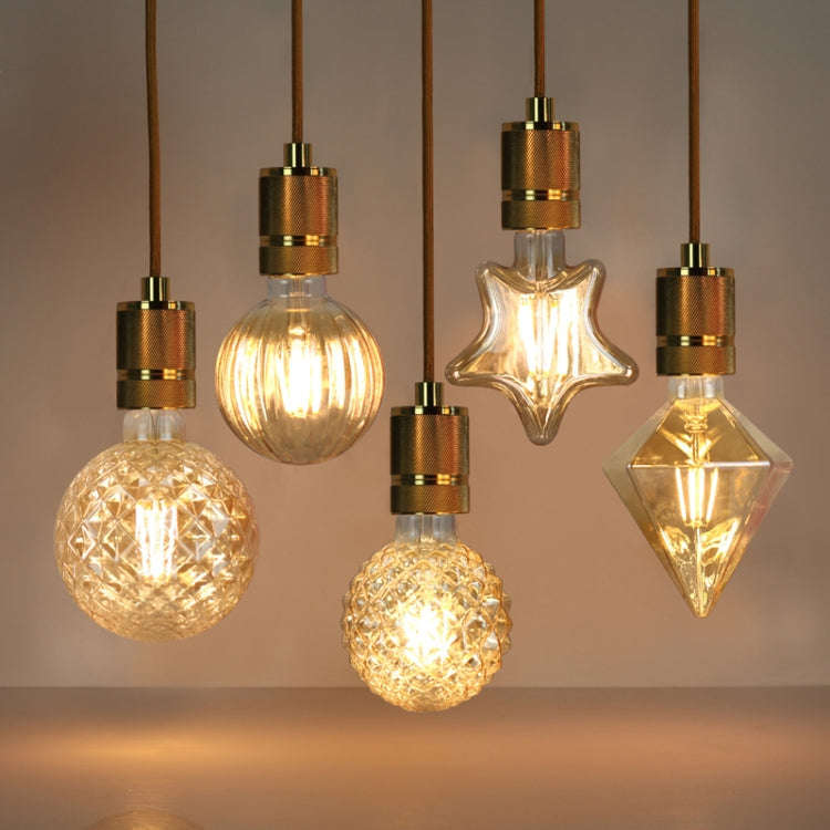 E27 Screw Port LED Vintage Light Shaped Decorative Illumination Bulb, Style: Diamond Gold(110V 4W...
