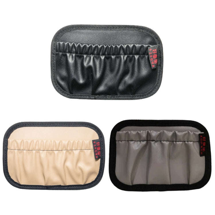 Car Instrument Console Adhesive Net Pocket Storage Hanging Bag, Color: H014 Beige Small