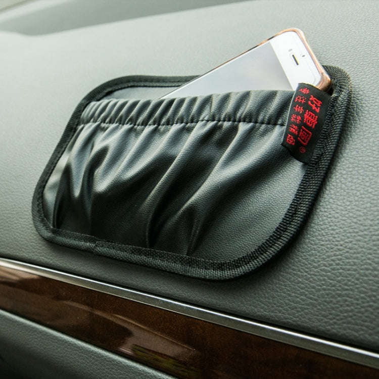 Car Instrument Console Adhesive Net Pocket Storage Hanging Bag, Color: H013 Black Small