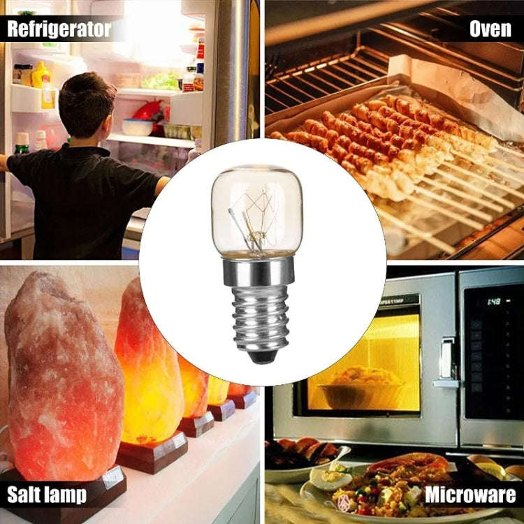 E14 Salt Crystal Lamps High Temperature Resistant Oven Light Bulb, Power: 15W Copper Nickel Plati...
