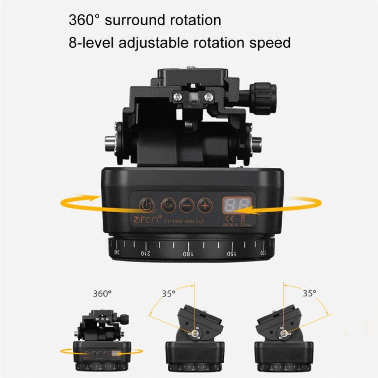 ZIFON YT-1000 Electric Gimbal 360 Degree Panoramic Remote Control Mobile Phone Shooting Dual Axis...