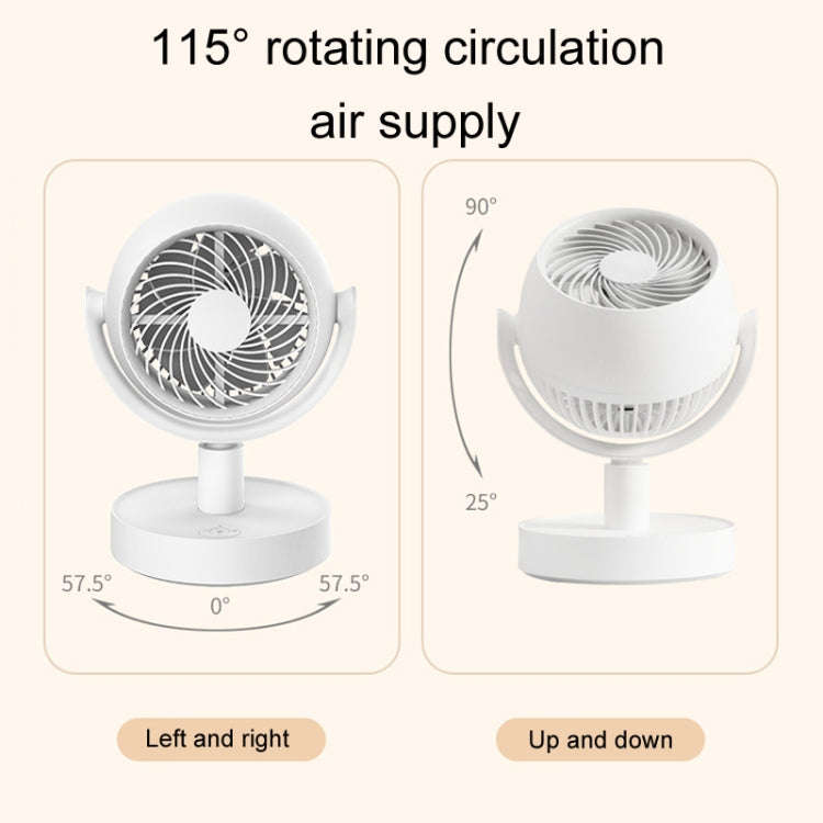 Desktop Air Circulation Fan Household Office Compact Mute Electrical Fan, Style: Battery Model