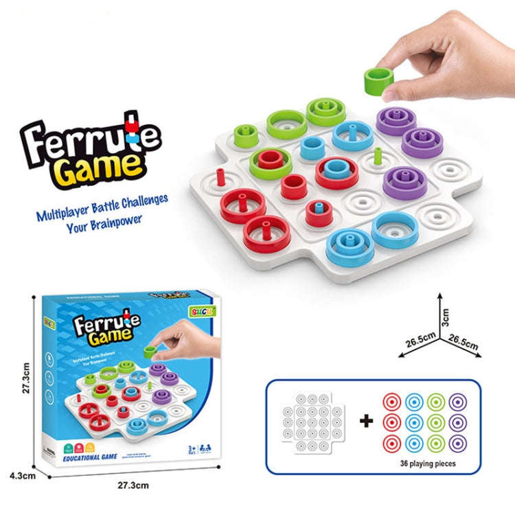 Children Board Games Ferrule Stacking Toys Two-Player Interactive Educational Table Game(Colorful)