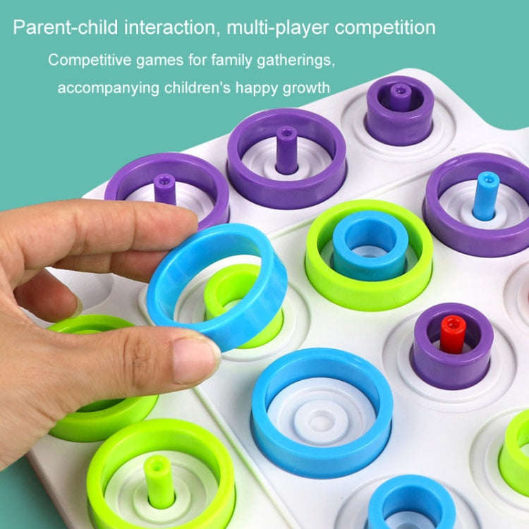 Children Board Games Ferrule Stacking Toys Two-Player Interactive Educational Table Game(Colorful)