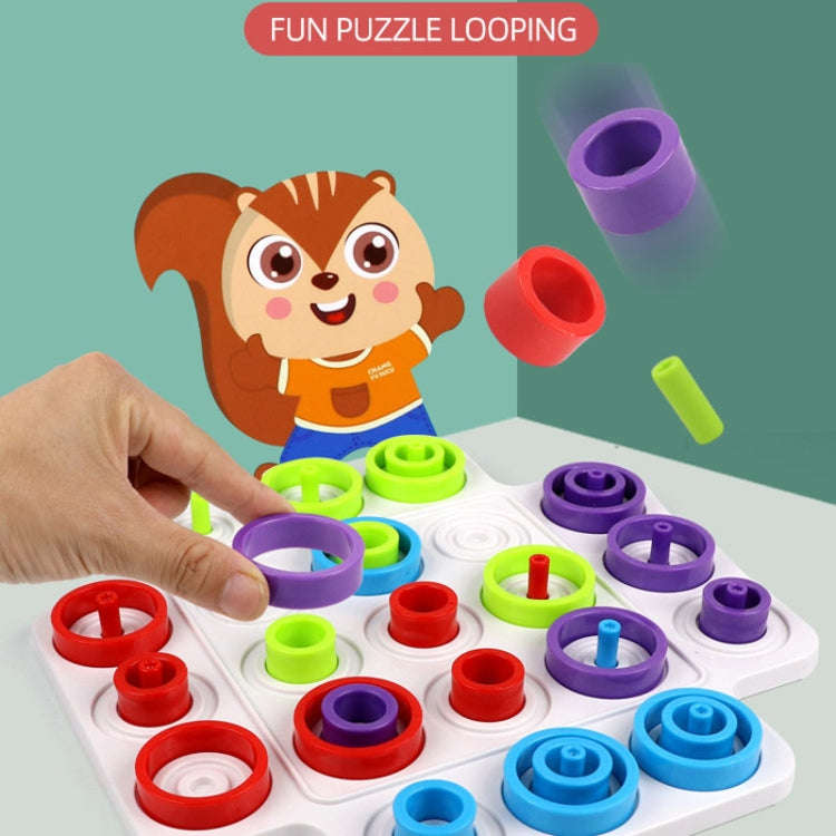 Children Board Games Ferrule Stacking Toys Two-Player Interactive Educational Table Game(Colorful)