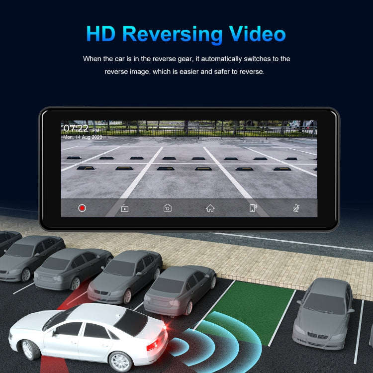6.86 Inch 4KDVR Smart Screen Player, Specification: Standard+Reversing Camera