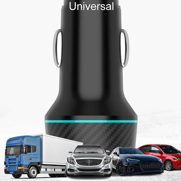 QIAKEY Dual Fast Charging Charger One To Two Cigarette Lighter, Size: TH219 48W(Black)