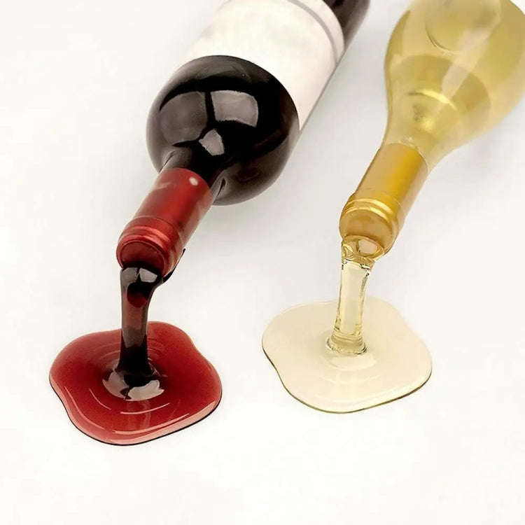 Spilled Wine Bottle Rack Display Cabinet Wine Holder(Black)