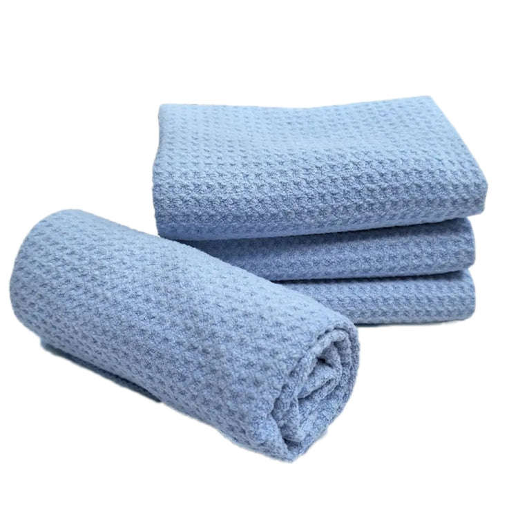 40x40cm Thickened Absorbent Honeycomb Mesh Car Wash Cleaning Towel(Sky Blue)