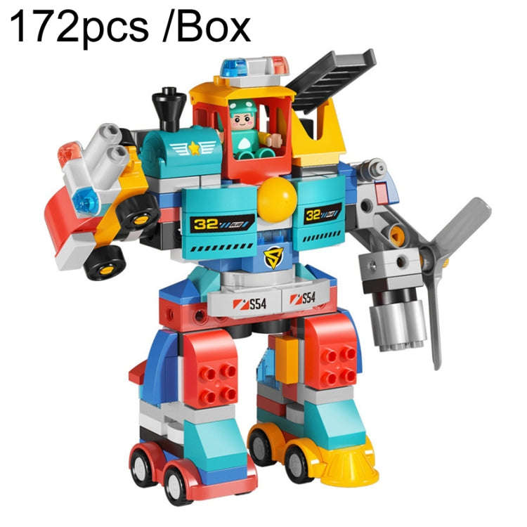 172pcs /Box Variable Robot Car Building Block Toys Children Educational Assembling Toys