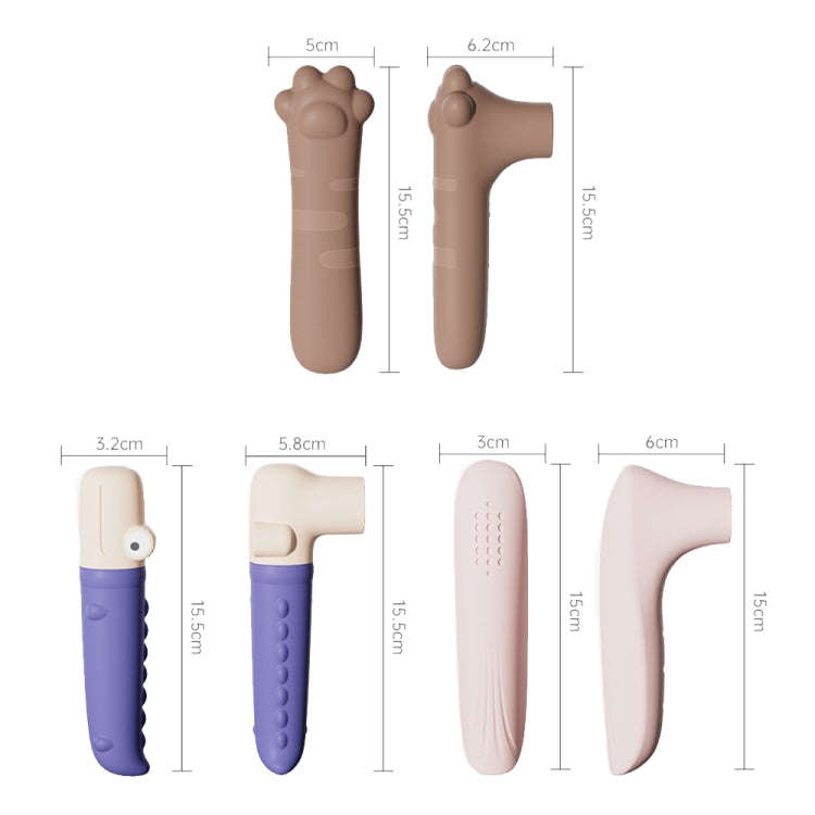 Silicone Door Handle Protector Children Anti-collision Door Pads, Spec: Cat Claw-Brown