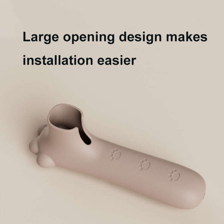 Silicone Door Handle Protector Children Anti-collision Door Pads, Spec: Cat Claw-Brown