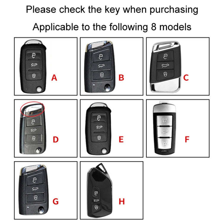 For Volkswagen Key Cover Multifunctional Keychain Anti-lost Number Plate, Style: G