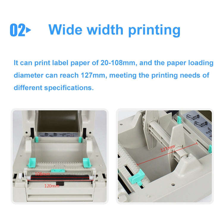 Xprinter XP-450B USB Port Supermarket Cashier Barcode Thermal Printer(UK Plug)