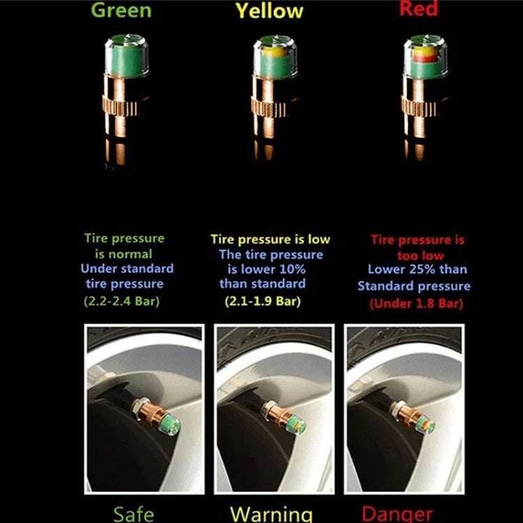2.4BAR Vehicle Tire Pressure Monitoring Warning Cap, Specification: Brass Core