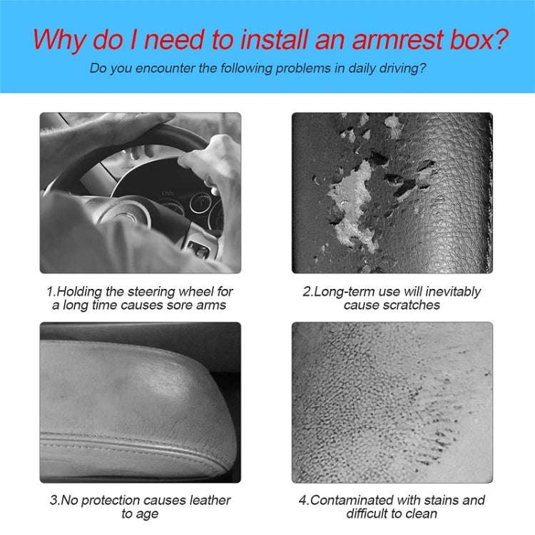 Car Armrest Box Booster Pad Widened Interior Tissue Box, Color: Gray