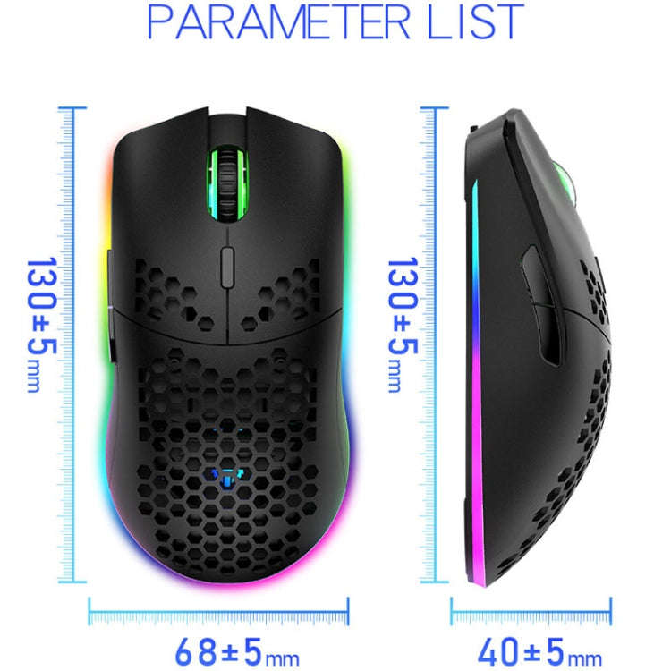 XUNSVFOX XYH80 Hollow Hole Rechargeable Wireless Gaming Mouse RGB Light Computer Office Mouse(White)