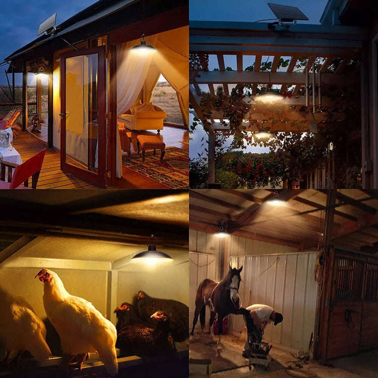 IP65 Waterproof Outdoor Solar LED Bulb Chandelier Indoor Lights, Spec: Single White Light with Re...