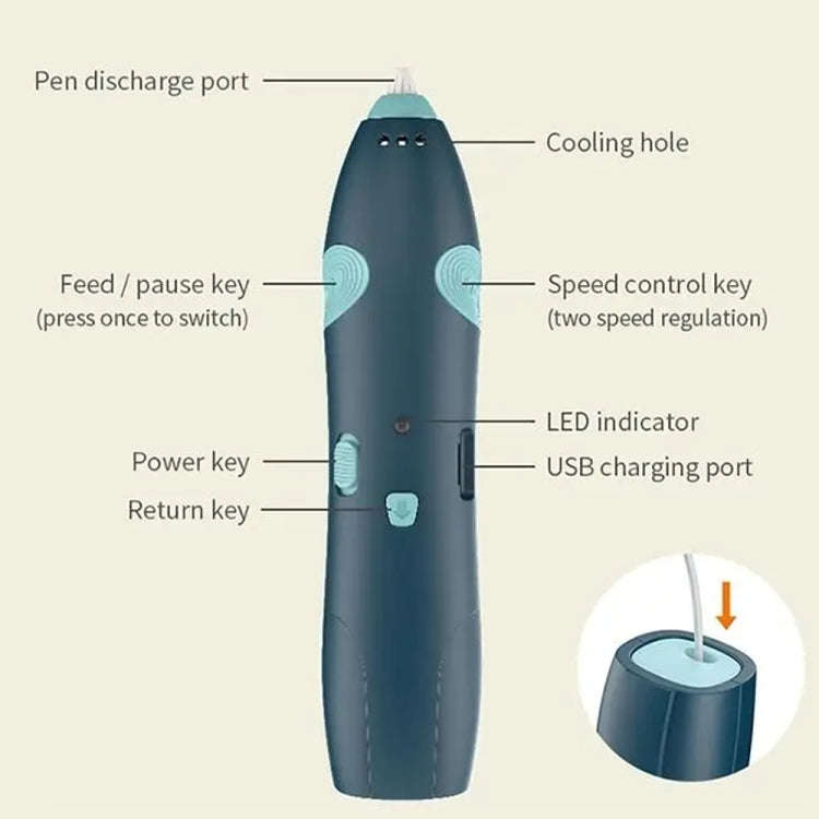 USB Charging Low-Temperature Wireless Graffiti Printing Pen Set Children DIY 3D Painting Pen(Purple)