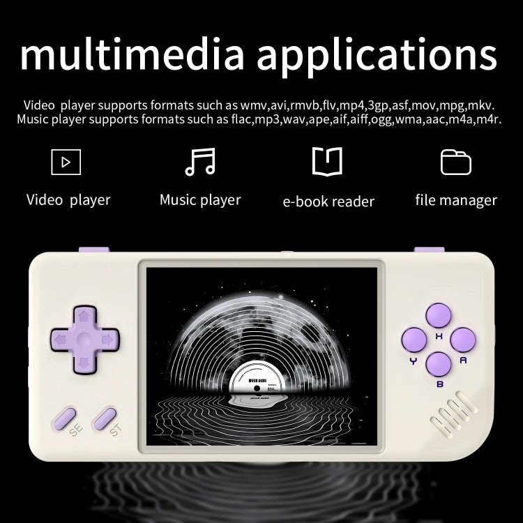 ANBERNIC RG28XX Retro Handheld Game Console 2.83-Inch IPS Screen Linux OS 64GB(Transparent Black)