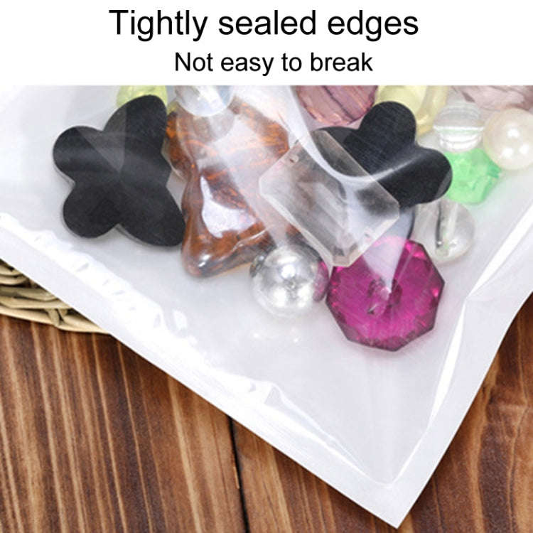 14 x 20cm 100pcs Pearlescent Film Packaging Ziplock Bag Translucent Plastic Self-Sealing Bags