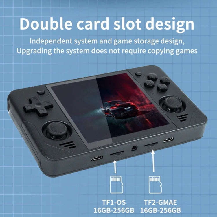 POWKIDDY RGB30  4 Inch IPS Screen Handheld Game Console Built In WIFIBluetooth 16GB+256GB(Black)