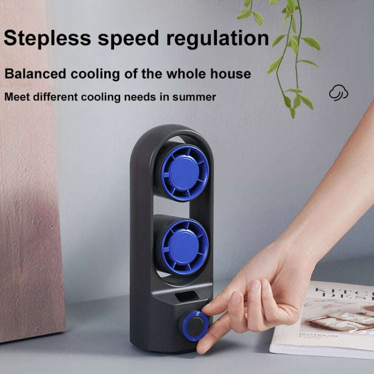 Intelligent Digital Display 100-Speed Stepless Speed Desktop Shaking Head Tower Fan(Dark Gray)