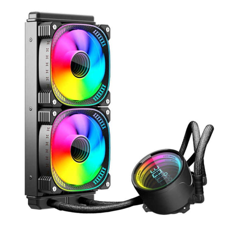 COOLMOON CM-YM-240T Digital ARGB Lens Edition Integrated Water Cooling CPU Cooler Temperature Dis...
