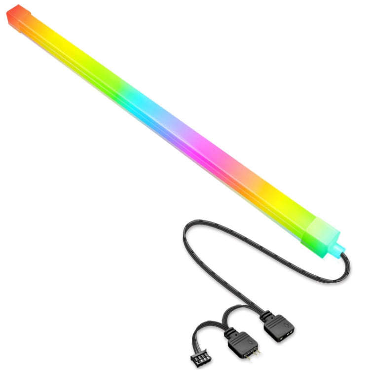 COOLMOON F300 Square Panoramic Glow ARGB Light Bar Desktop Computer Case Interior Decorative Ambi...