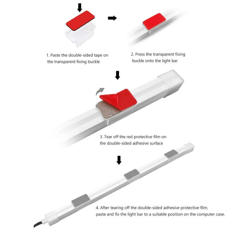 COOLMOON F300 Square Panoramic Glow ARGB Light Bar Desktop Computer Case Interior Decorative Ambi...