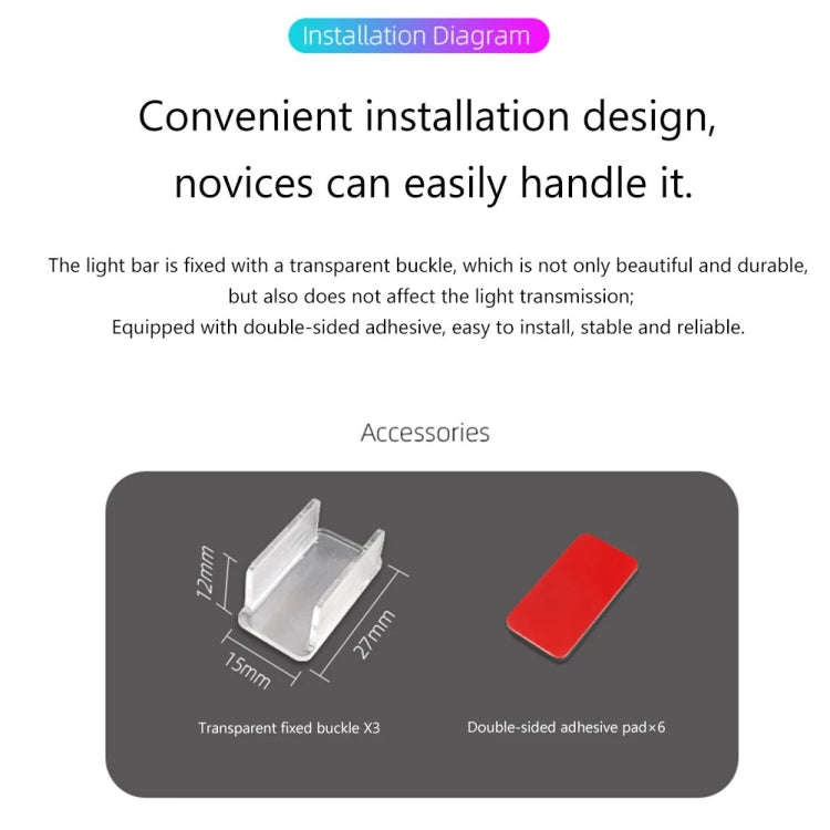 COOLMOON F300 Square Panoramic Glow ARGB Light Bar Desktop Computer Case Interior Decorative Ambi...