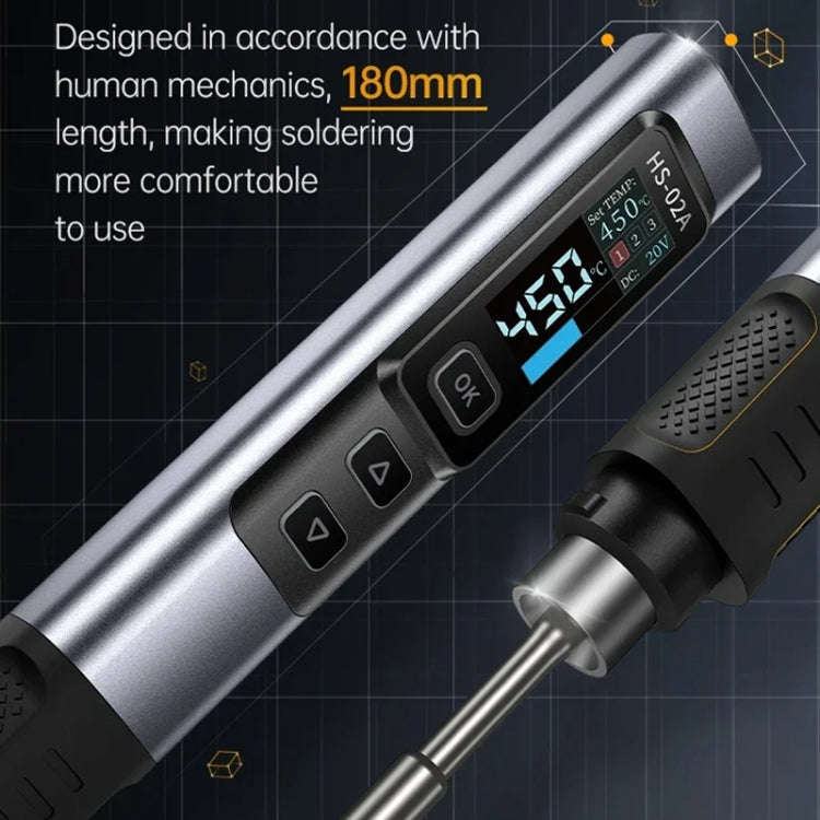 FNIRSI Portable Constant Temperature Soldering Iron Set, Model: HS-02B Standard K
