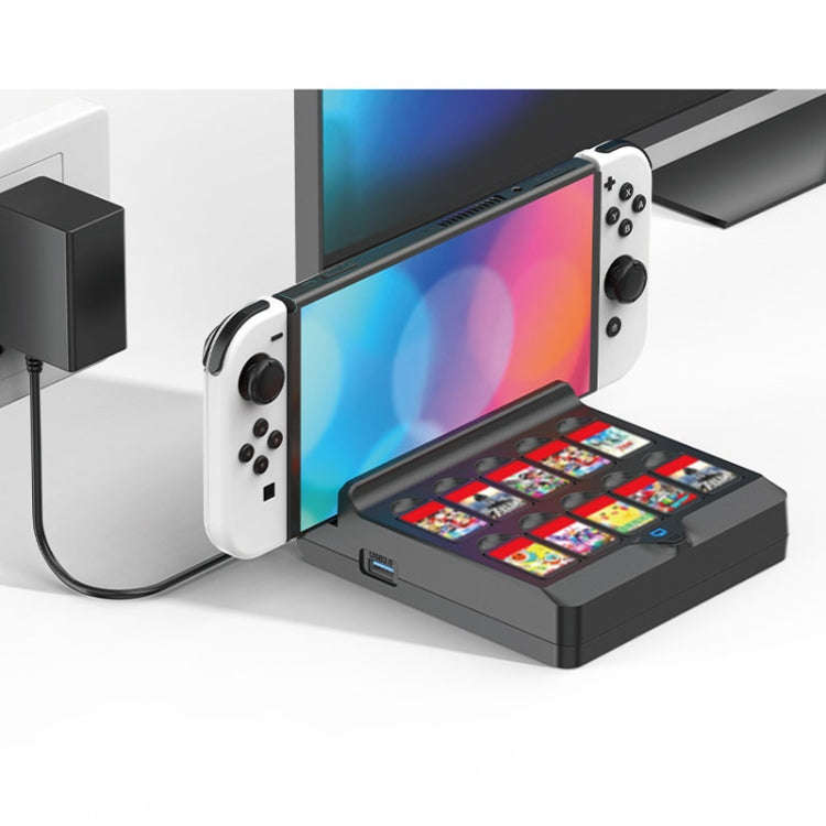 For Switch / Switch OLED Iplay NG-SW279 Cast Screen Charger Video Conversion Dock With Storage(Bl...