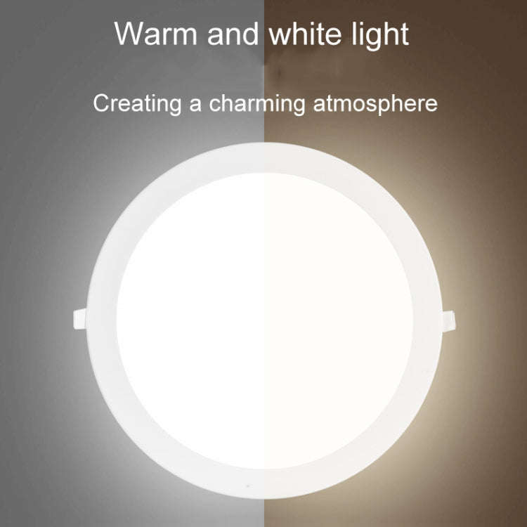 Recessed Concealed Ceiling Downlight Household Wide Voltage Thin Tube Panel Light, Model: 9W Roun...