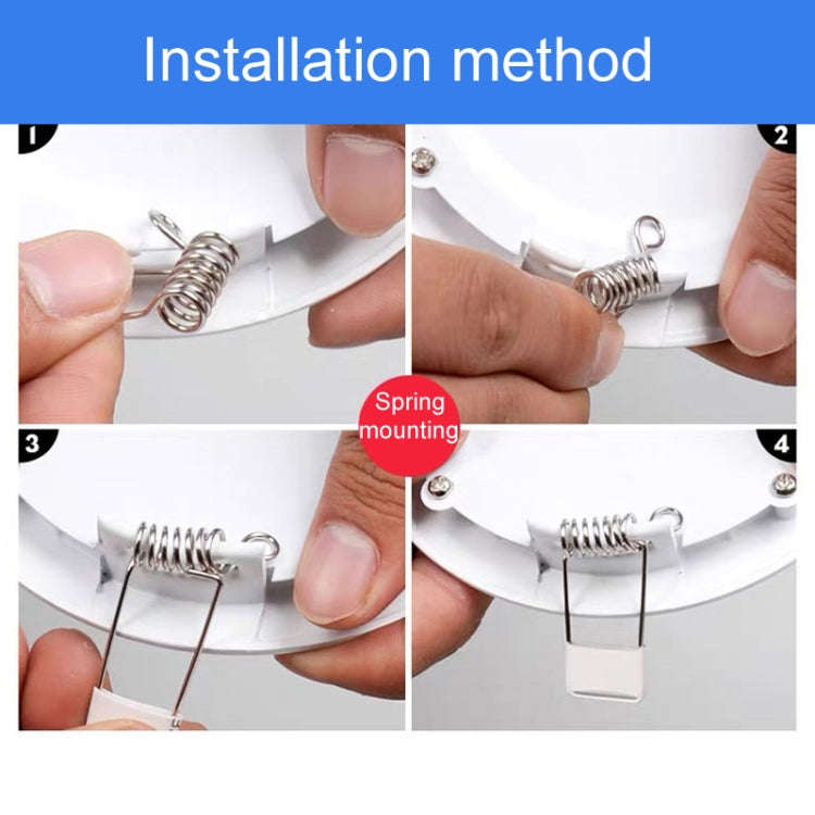 Recessed Concealed Ceiling Downlight Household Wide Voltage Thin Tube Panel Light, Model: 24W Rou...