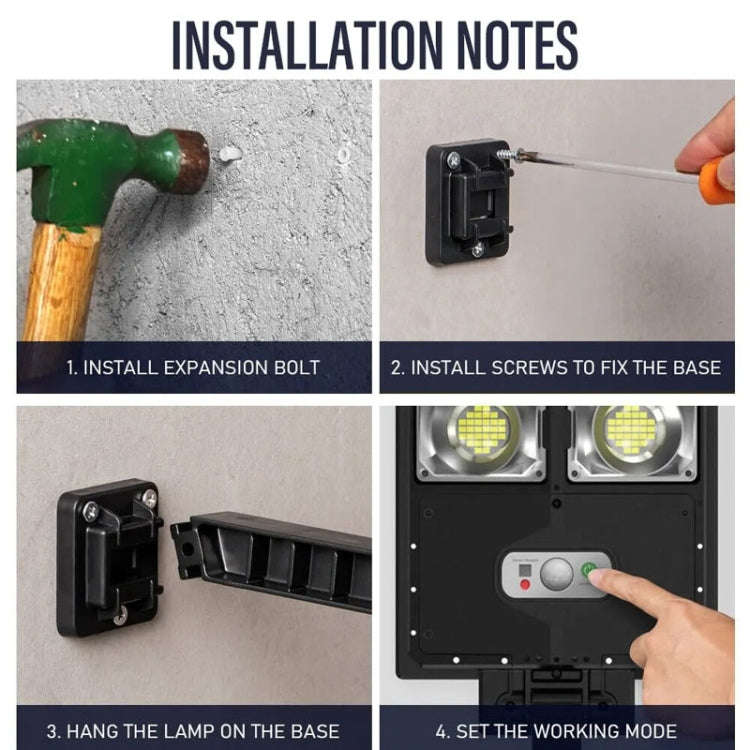E-SMARTER W779B LED Solar Garden Light Sensing Lamp With Remote Control