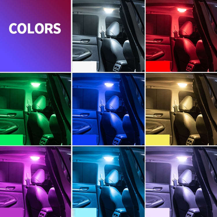 Car USB Charging Strong Magnetic Roof Reading LED Light(Grey)