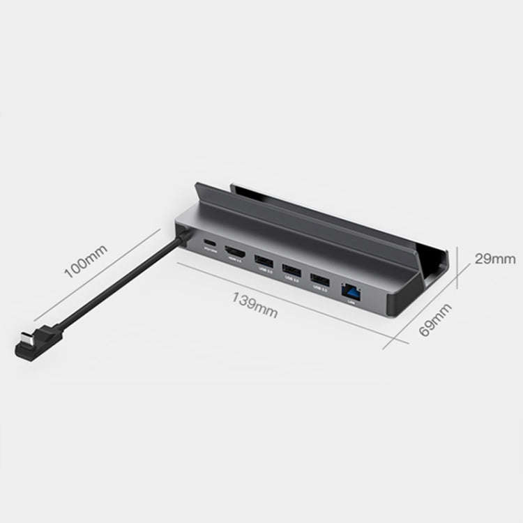 6-in-1 For Steam Deck/ROG Blueendless DS601 Type-C Game Console Base HUB Docking Station